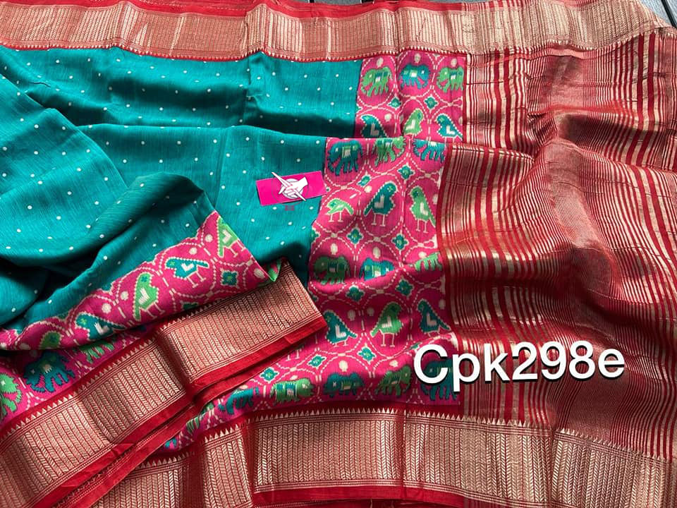 Tusser Soft Silk Sarees With Allover Digital Printed With Zari Border