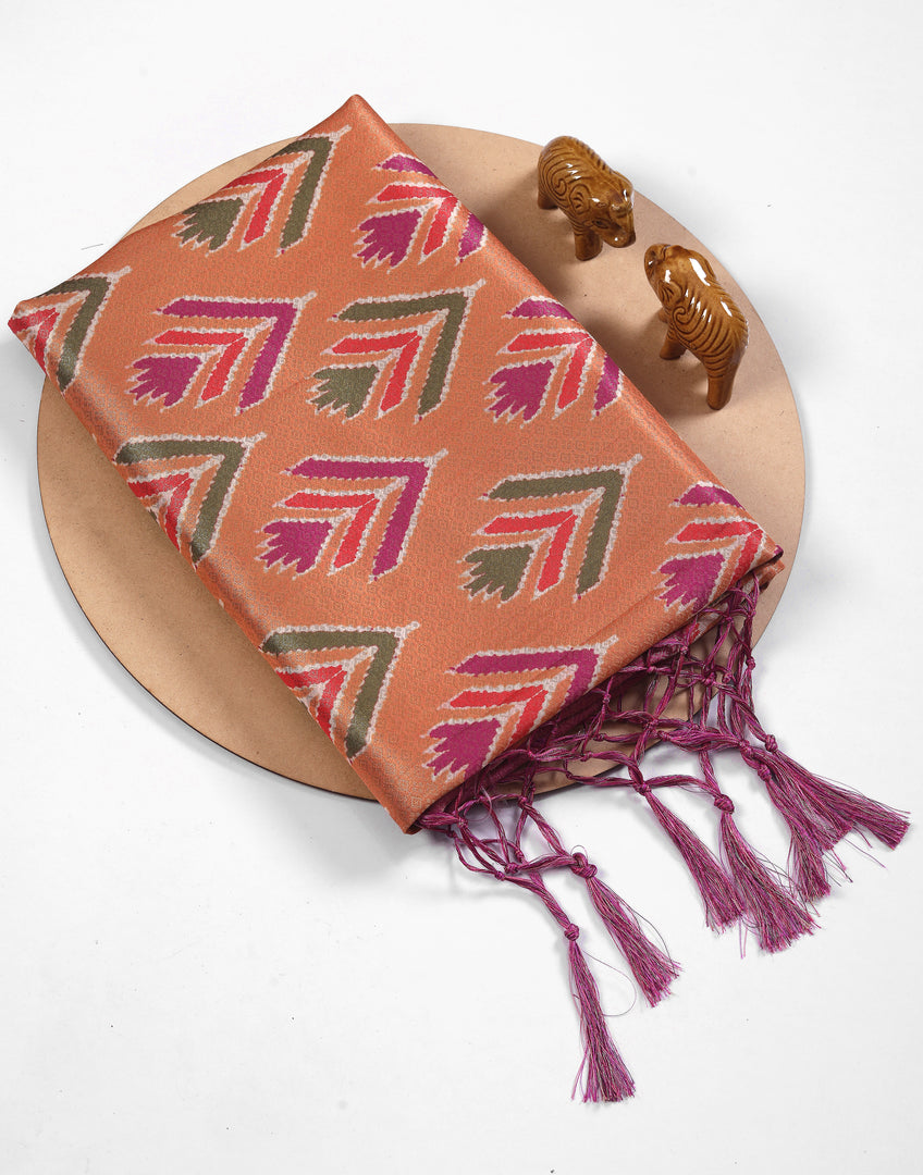 Soft to the touch & bold in style with this Softy silk Saree