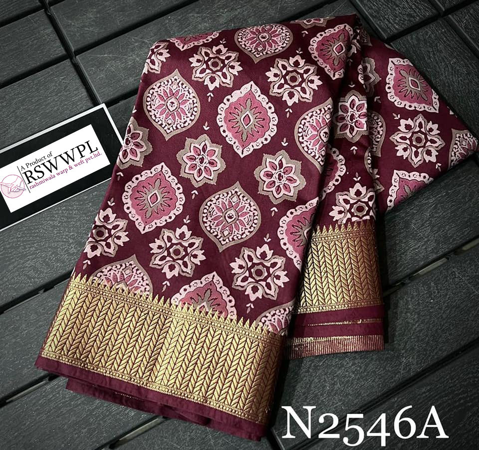 Red Color Woven Banarasi Silk Blend Saree