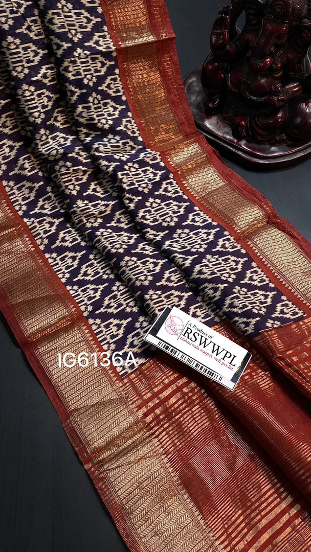 Elegant Festive Wear Saree Assam Digital Print Pattu Silk In Blue Colour