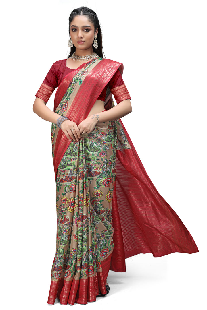 Shop Designer Kalamkari Print Sarees