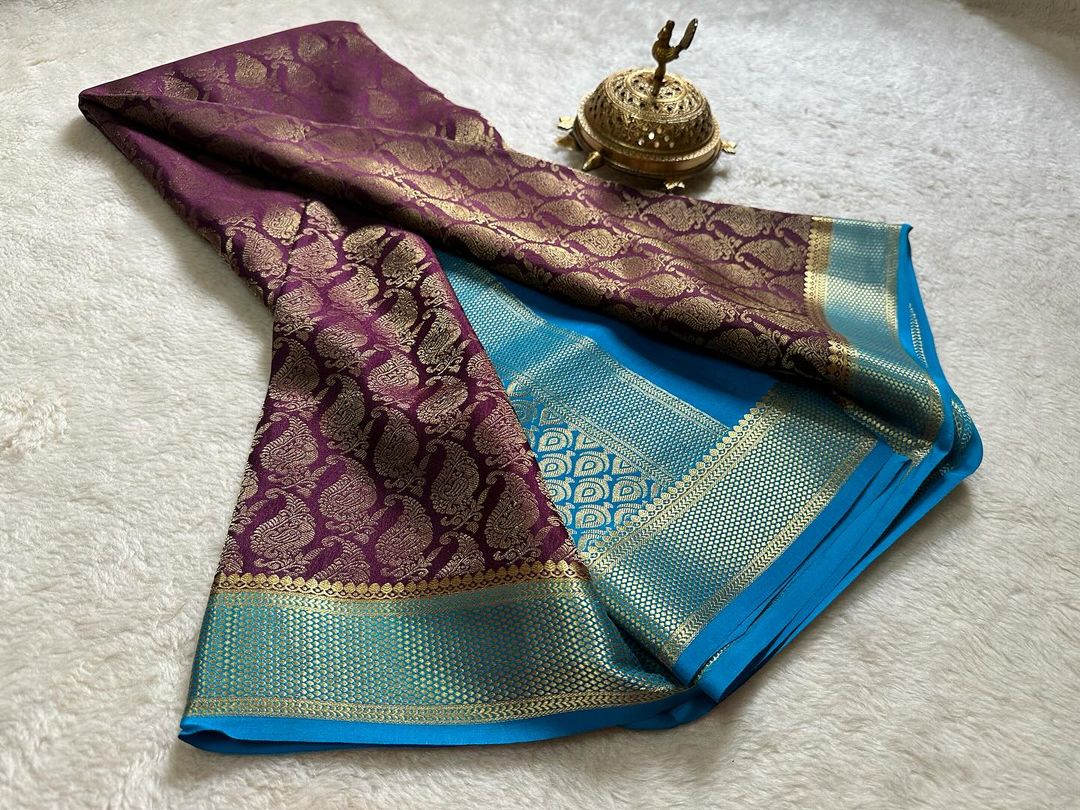 Beautiful Pure Brocade Mysore silk sarees