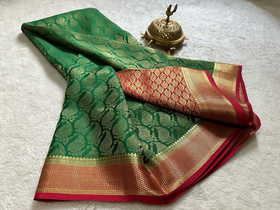 Beautiful Pure Brocade Mysore silk sarees