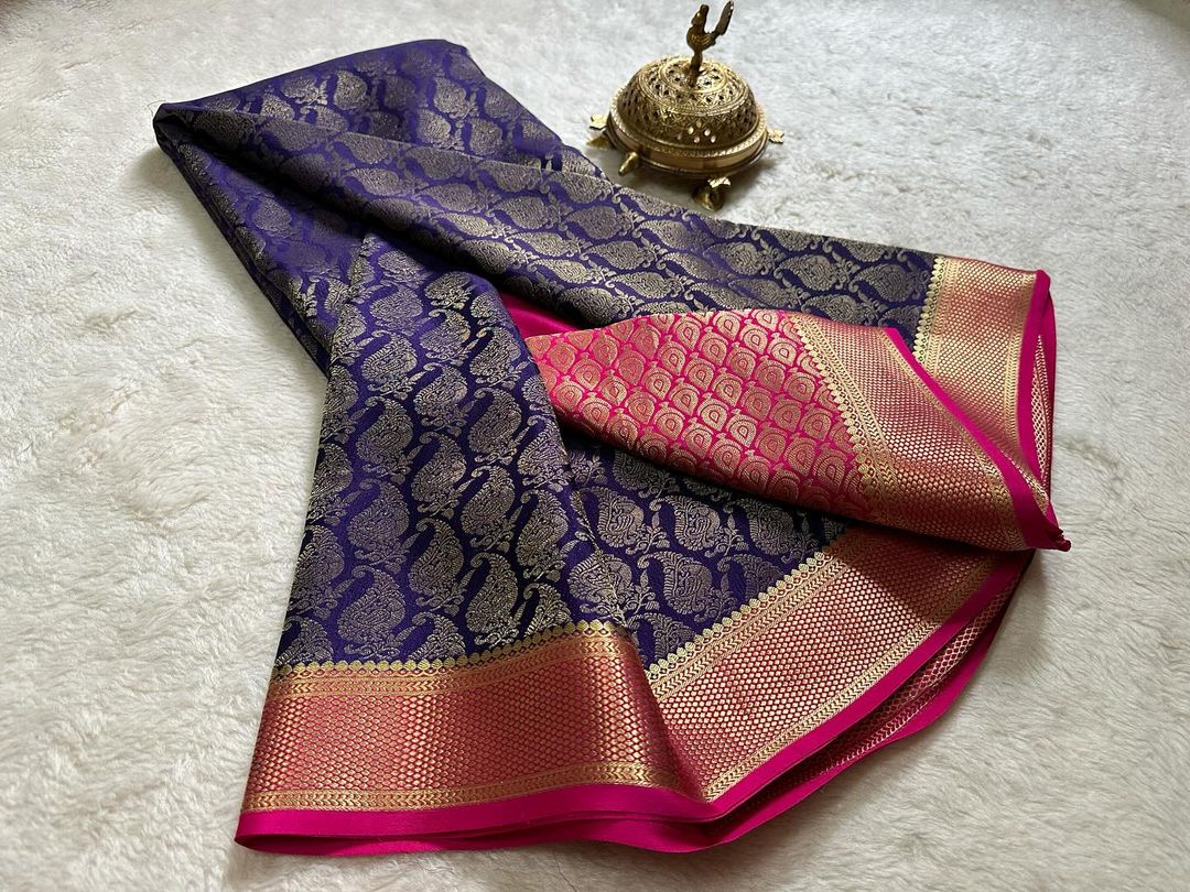 Beautiful Pure Brocade Mysore silk sarees