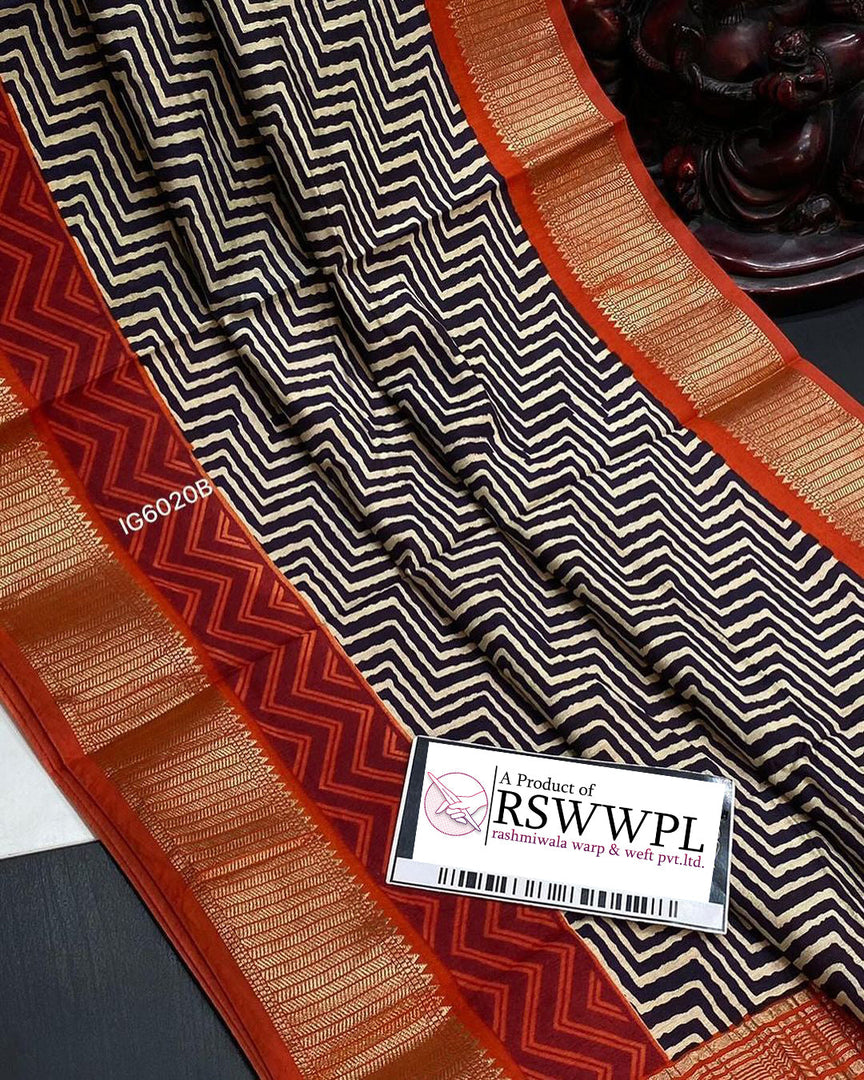 Elegant Assam Pattu Soft Silk Saree Digital Print Fancy Saree In Black