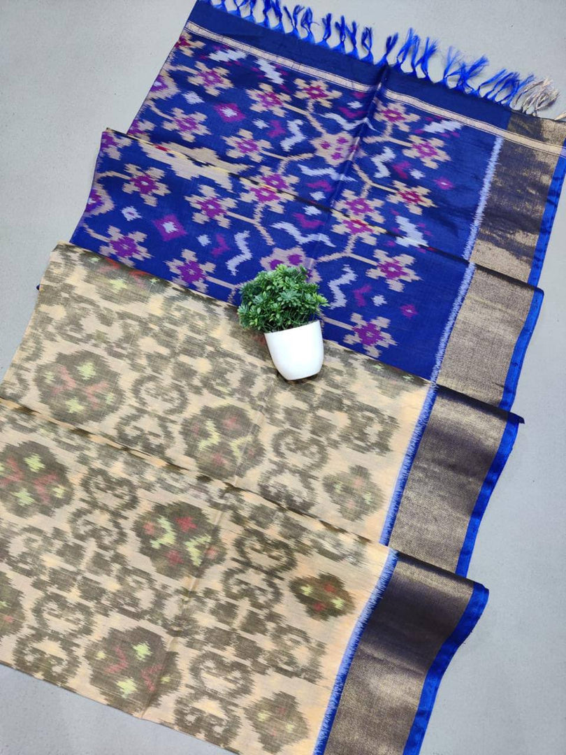 Handcrafted Poetry in Motion with Handloom ikkat Silk Saree