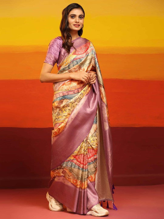 Elegance in every weave luxury in every print with this Soft silk Saree