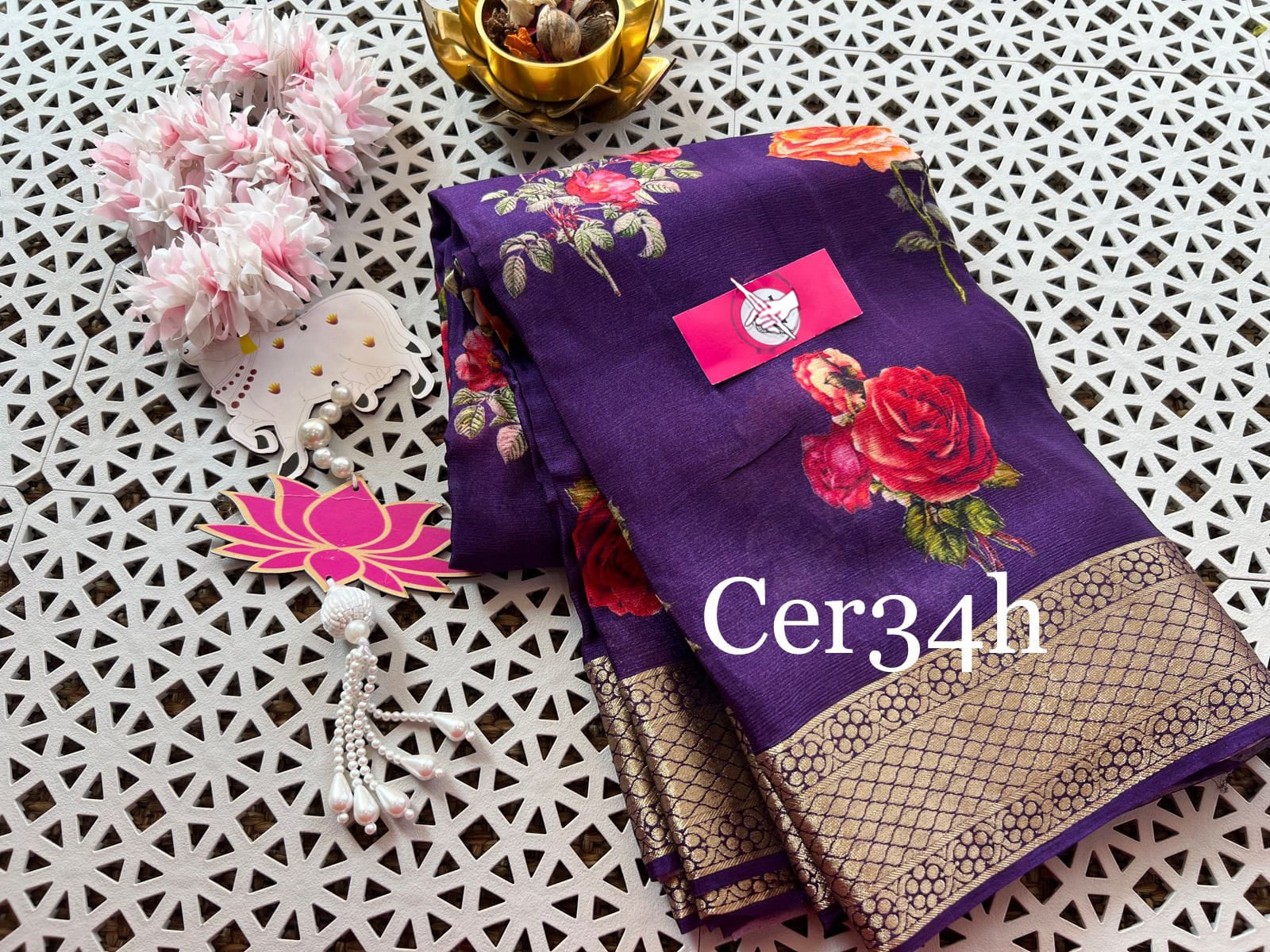 Premium quality  Blue Color and intricate designs.