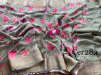 Green Indulge in the exquisite beauty of Kalamkari weaving printed sarees.
