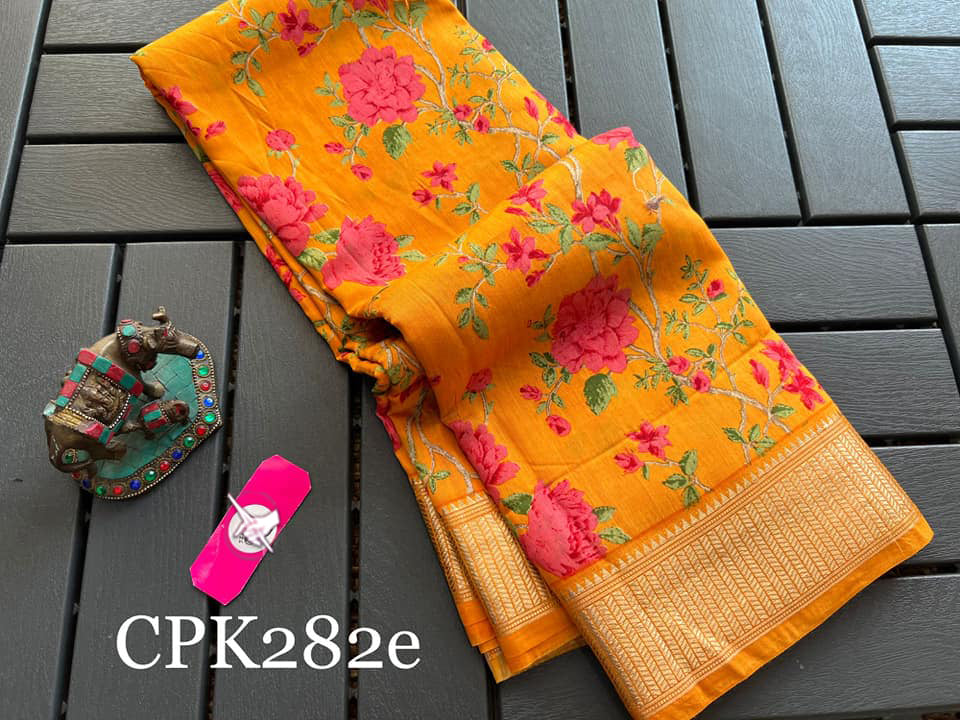 Embrace Orange  timeless elegance with Kalamkari sarees, where traditional artistry meets modern sophistication.