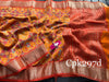 Tusser soft silk sarees with allover patola digital printed with zari border