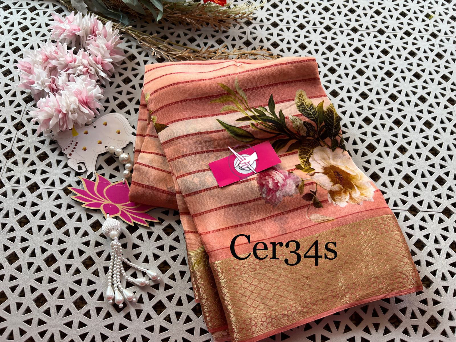 Pink Gorgeous Soft Silk Zari Work Saree With Blouse