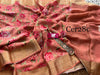 Soft Silk Designer Saree Pink Digital Print With Traditional Zari Work
