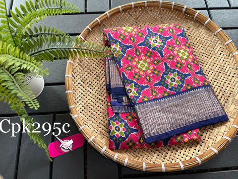 Exclusive Blue Assam Pattu Saree Soft Silk With Digital Print And Jacquard Detail