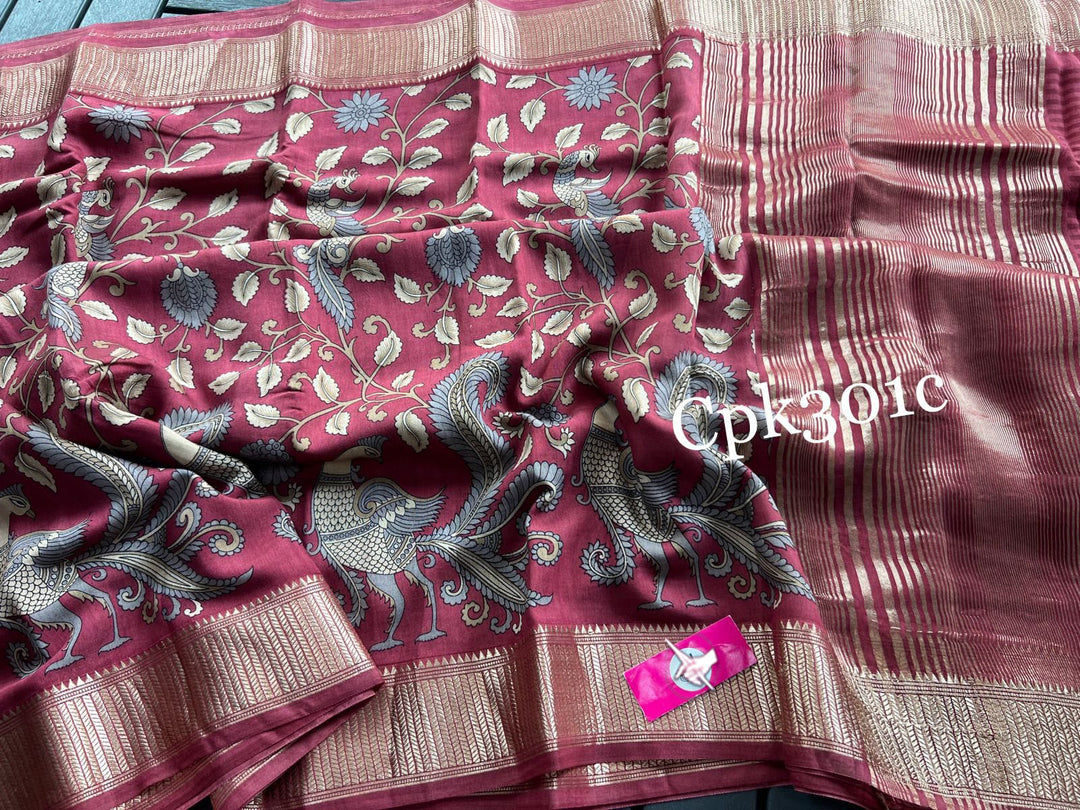 Elegant Assam Pattu Saree Maroon Soft Silk Daily Wear With Digital Weaving Border