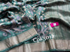 Green Assam Soft Silk Saree Woven Border Digital Print Saree For Daily Use