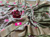 Green color  Explore the latest designer crepe georgette saree featuring stunning floral prints.