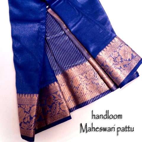 Elegant Embrace Blue Tissue Silk Saree For Timeless Grace