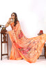 Elegance Peach Soft Satin Saree For Every Occasion