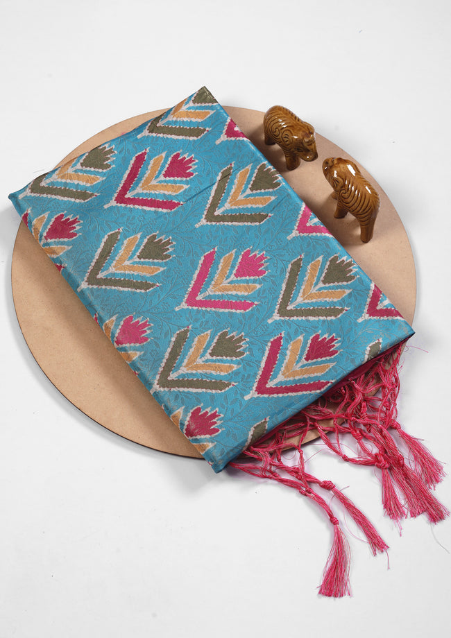 Threads of beauty woven in tradition of this Softy Saree with unique tassels