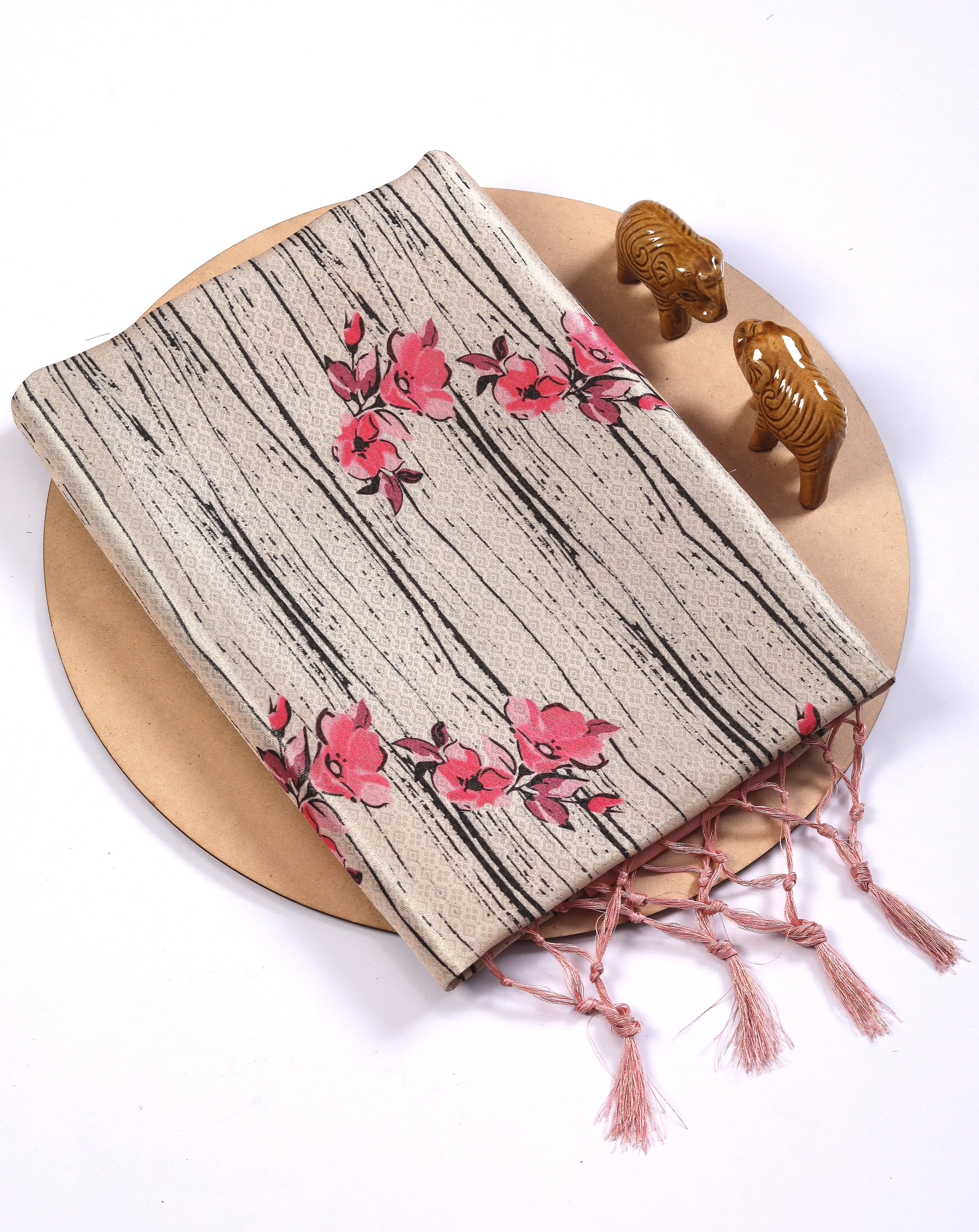 Cultural Ikkat Saree Digital Print Handloom Weaving