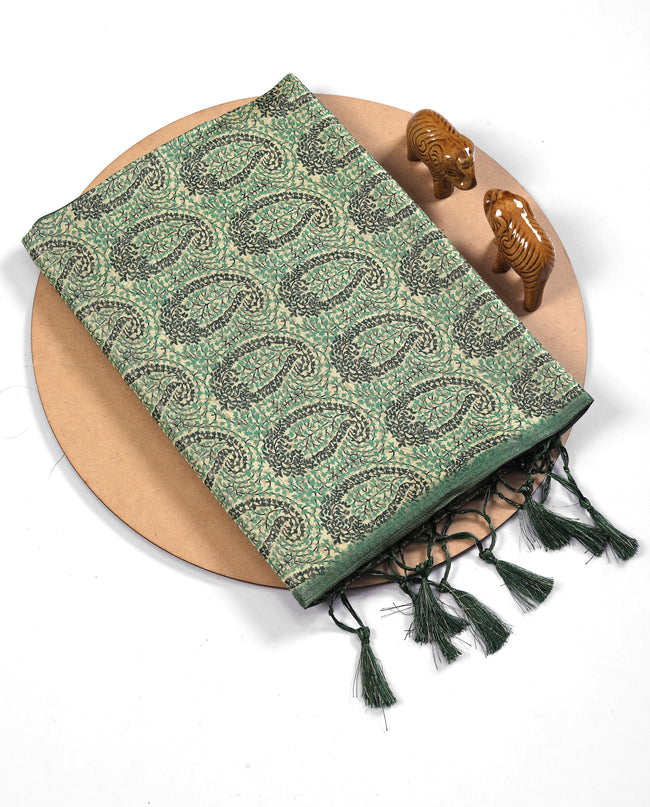 Heritage Saree Handloom Crafted With Digital Ikkat Prints