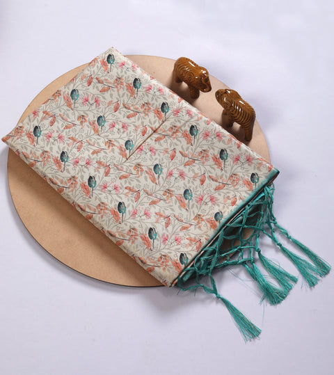 Traditional Kanchi Silk Saree With Digital Prints Pure Handloom Weave