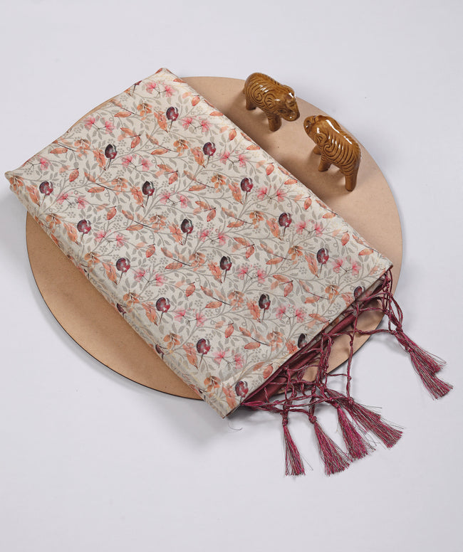 Classic South Indian Handloom Saree Digital Printed Pure Kanchi Silk