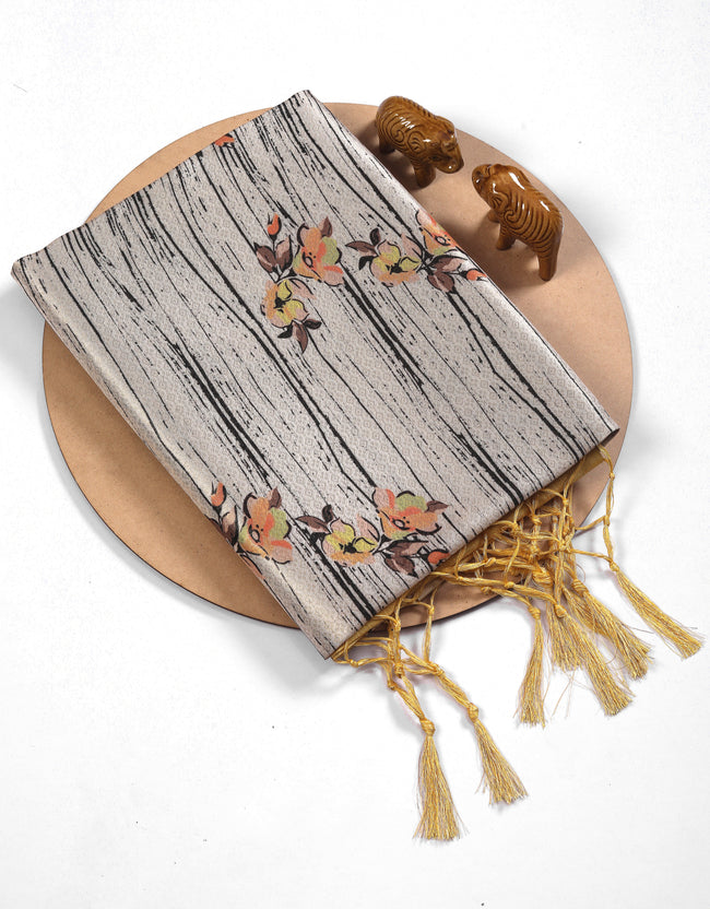 Graceful Handloom Saree Featuring Digital Ikkat Prints