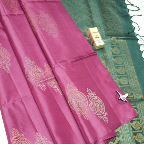 Divine Drape Appealing Pink Weaving Work Silk Saree