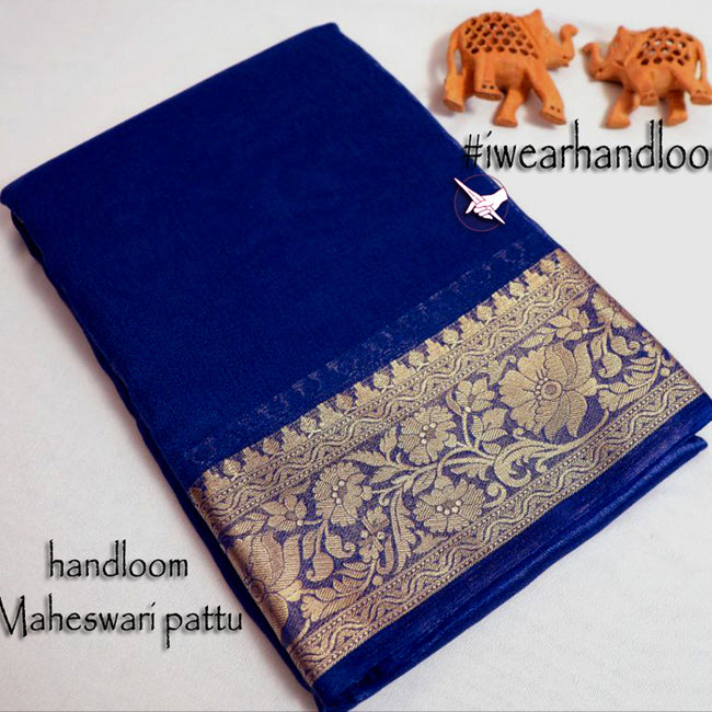 Elegant Embrace Blue Tissue Silk Saree For Timeless Grace