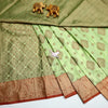 Sea Green Glow Semi Bridal Silk Saree