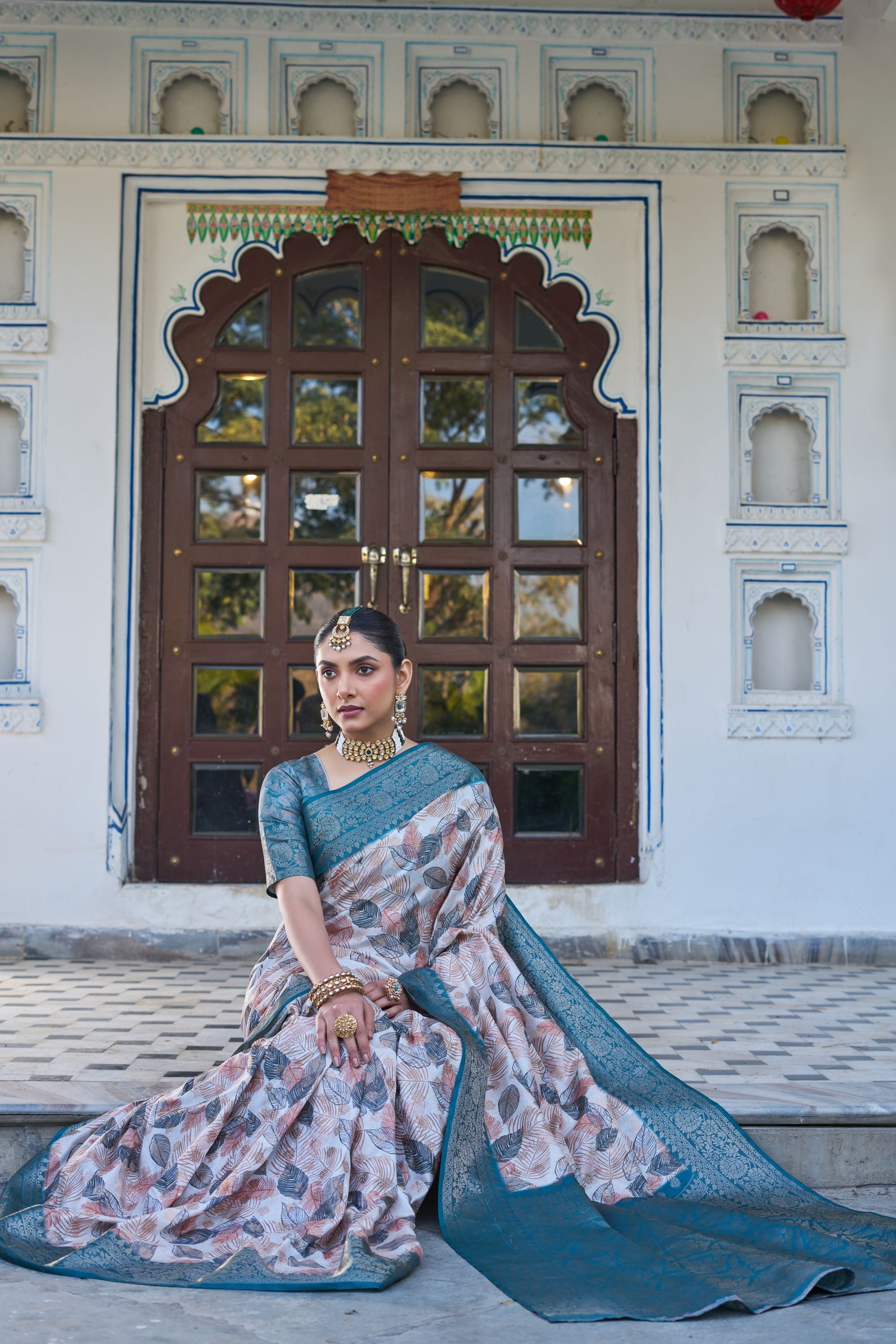 Luxe Digital Printed Handloom Silk – Elegant Rich Pallu