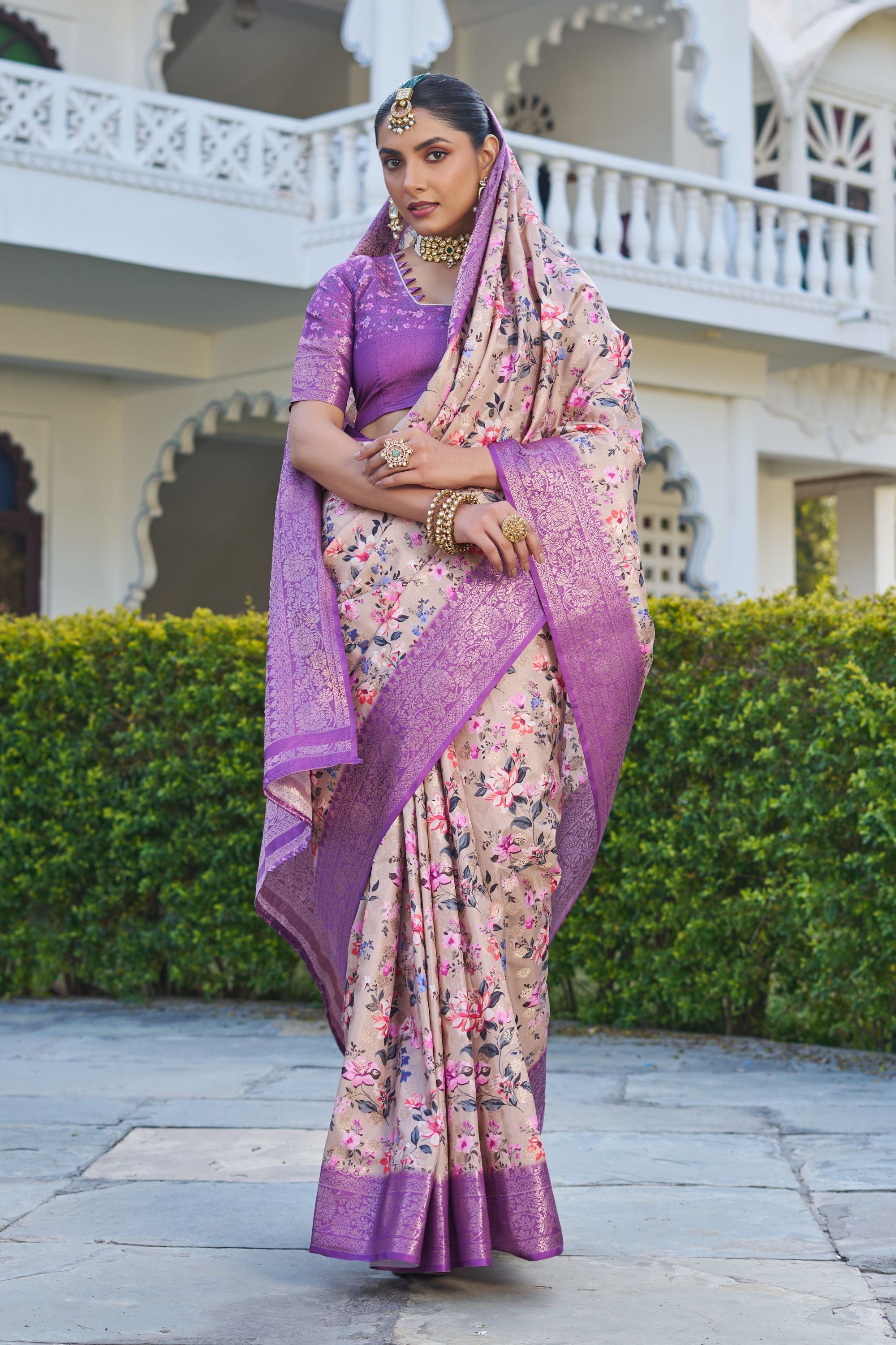 Timeless Grace: Handloom Raw Silk Sarees with Digital Printed Rich Pallus