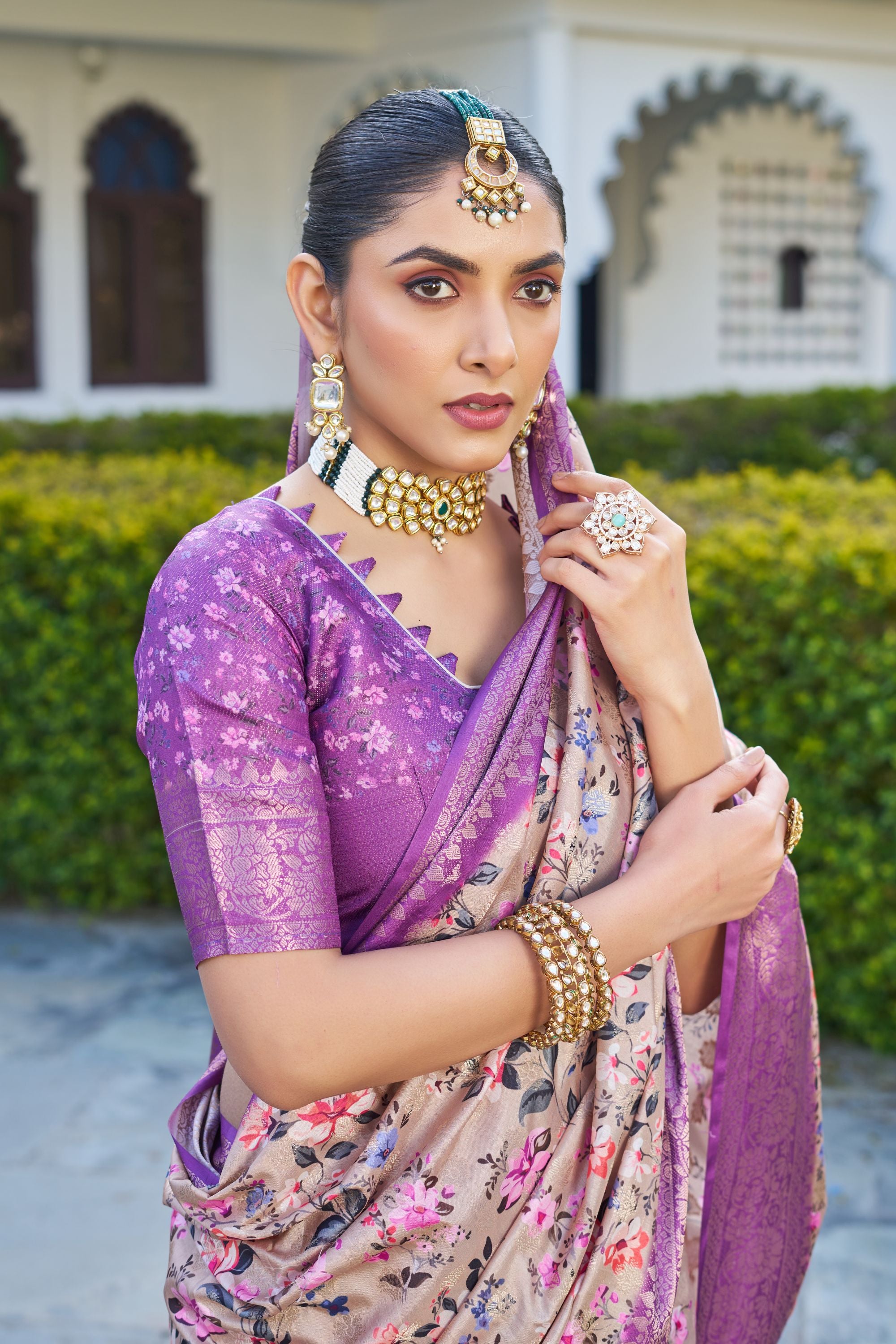 Timeless Grace: Handloom Raw Silk Sarees with Digital Printed Rich Pallus