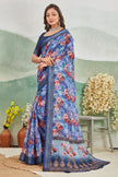 The Perfect Blue Blend Of Comfort And Elegance Linen Saree