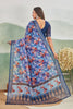 The Perfect Blue Blend Of Comfort And Elegance Linen Saree