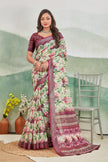 Flowing Beauty: Linen Sarees with a Modern Twist