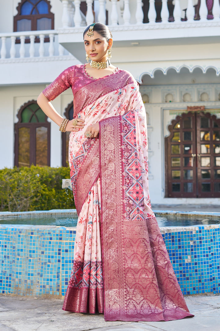 Artisan Elegance: Rich Pallu Raw Silk Sarees in Stunning Digital Prints