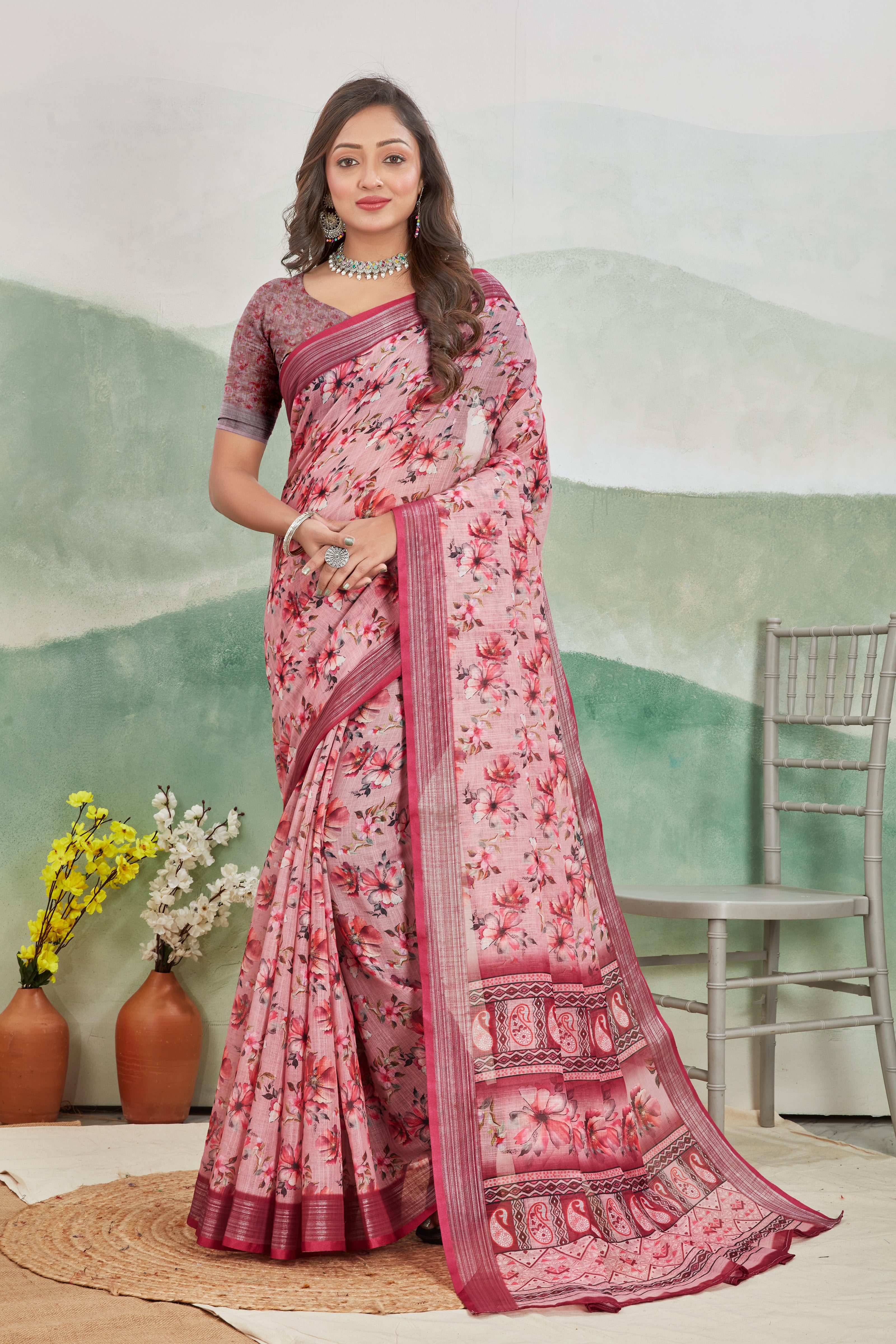 Experience Comfort with Embrace Soft Linen Saree