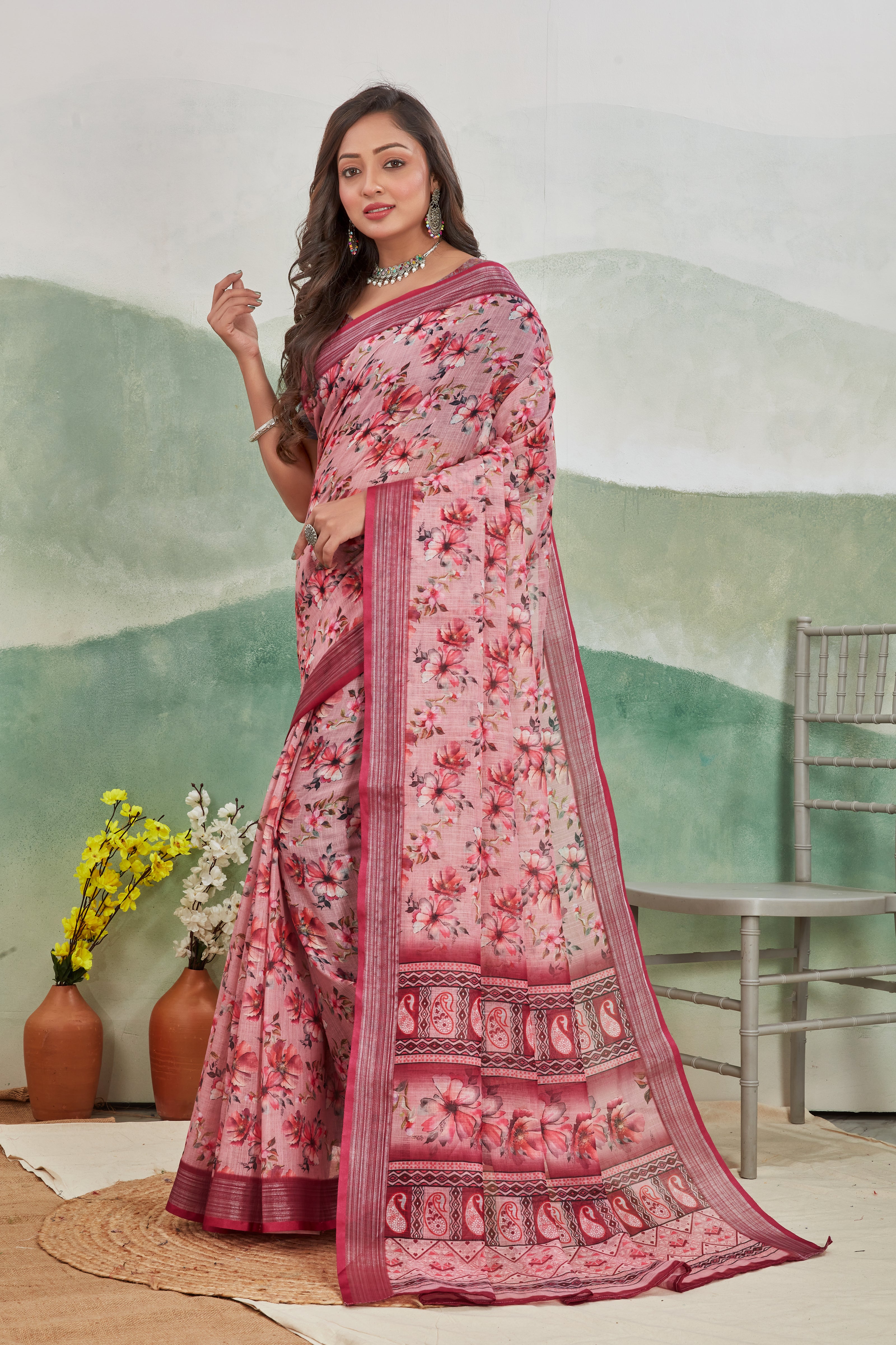 Experience Comfort with Embrace Soft Linen Saree