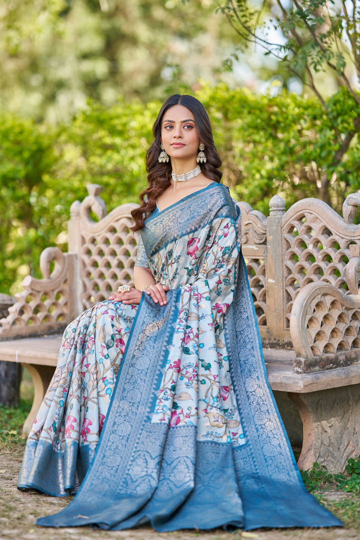 A Symphony of Silk: Explore Digital Printed Raw Silk Sarees Online