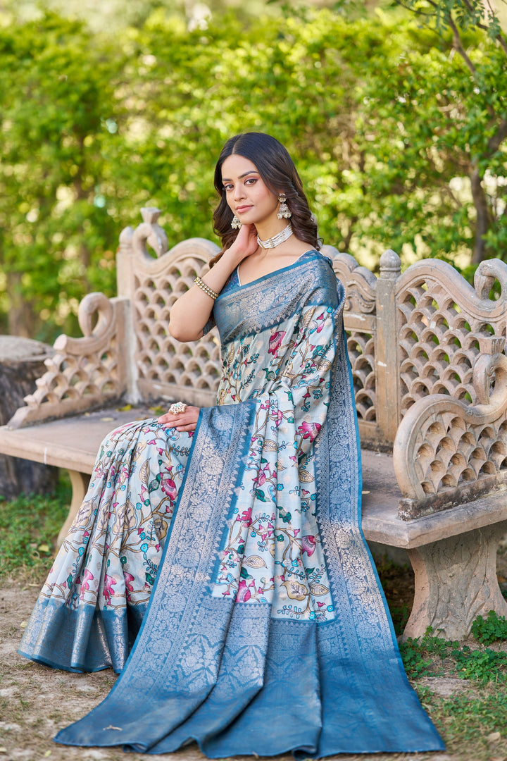A Symphony of Silk: Explore Digital Printed Raw Silk Sarees Online