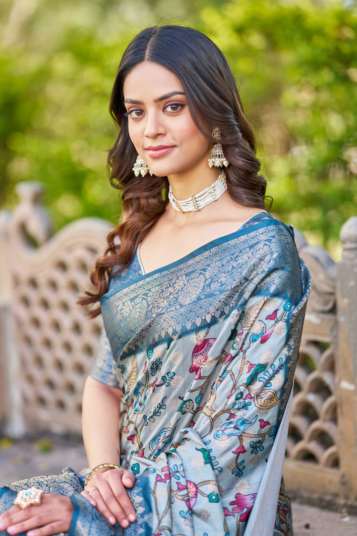 A Symphony of Silk: Explore Digital Printed Raw Silk Sarees Online