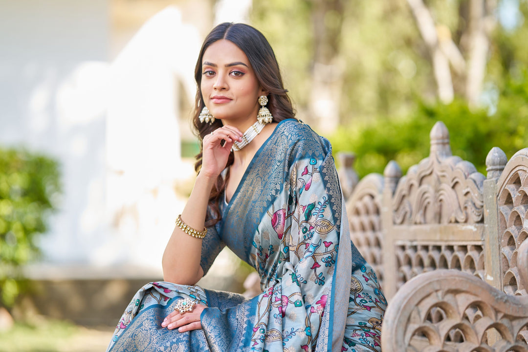 A Symphony of Silk: Explore Digital Printed Raw Silk Sarees Online