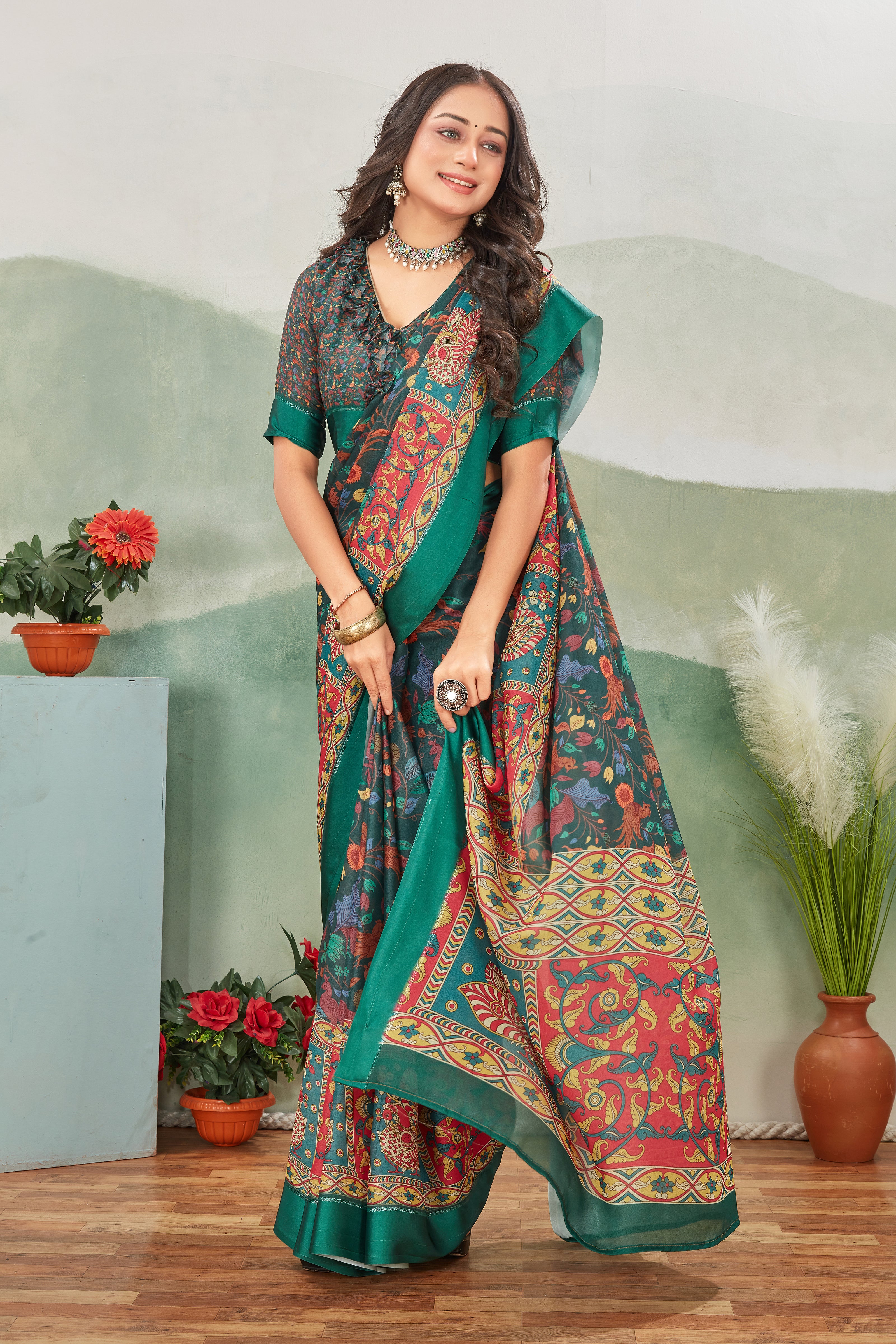 Satin Smooth Glamour with Exquisite Digital Prints