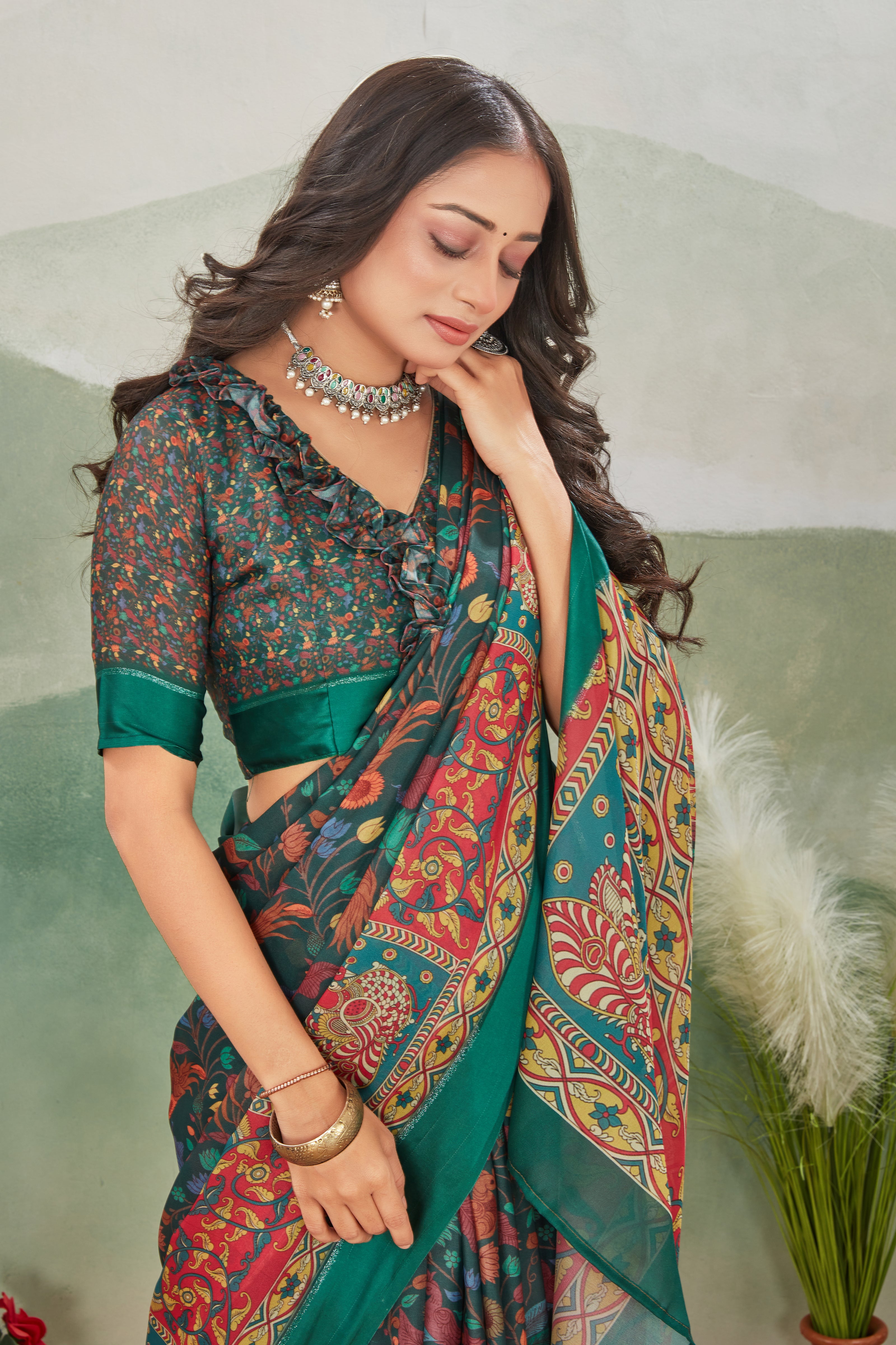 Satin Smooth Glamour with Exquisite Digital Prints