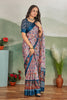 Pink Digital Print Viscose Satin Saree