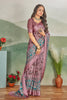 Elegant Digital Painted Light Purple Saree In Perfect For Special Occasions