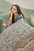 Pure Viscose Satin Non Padded Grey Saree